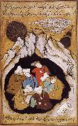 unknow artist The Seven Sleepers in the cave of Ephesus with their dog oil painting reproduction